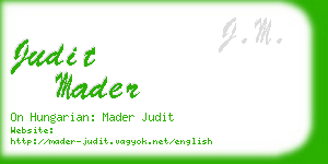 judit mader business card